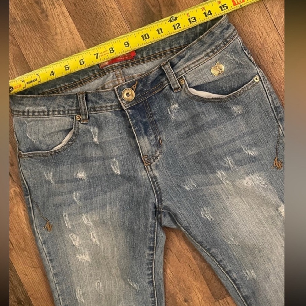 Apple Bottoms Light Blue Distressed Skinny Jeans